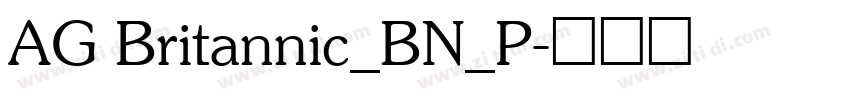 AG Britannic_BN_P字体转换